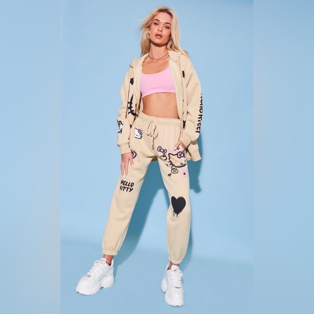 Forever 21 Hello Kitty and Friends Tan Sweatpants